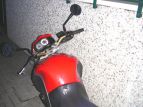 Manubrio Pbr anodizzato oro, predisposizione borsa da serbatoio Buell, specchietti Topolino.