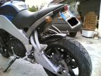 Scarico Rt-Jardine in acciaio, codino corto e para-airbox Buell.