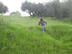 Buellina di corsa a fare la pipi' dietro i cespugli.