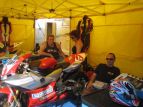 Ecco i veri piloti, da sx Claudyo, Kamen e er mecanico Franco